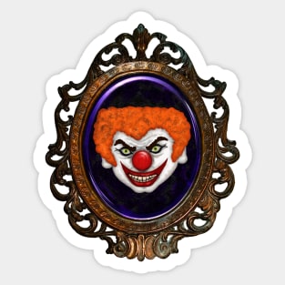 Creepy Cute JJ the Clown Copper Frame Sticker
